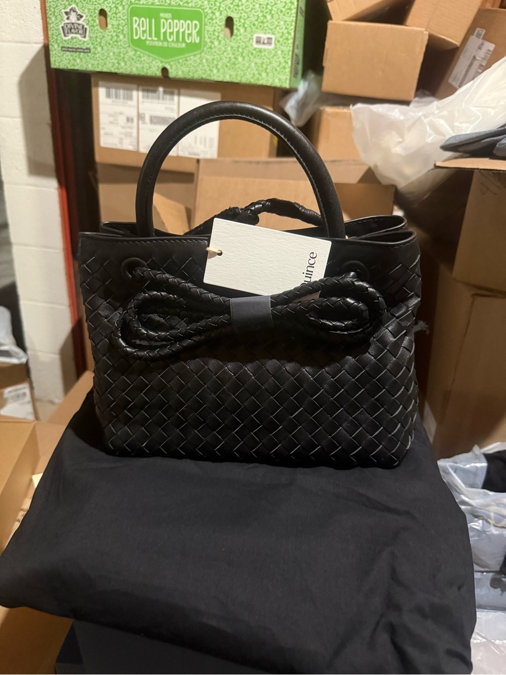Quince Romy Handwoven Satchel color - black
